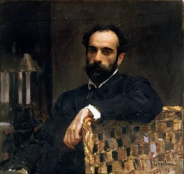 Portræt af kunstneren Isaak Iljitj Levitan (1860-1900), 1893